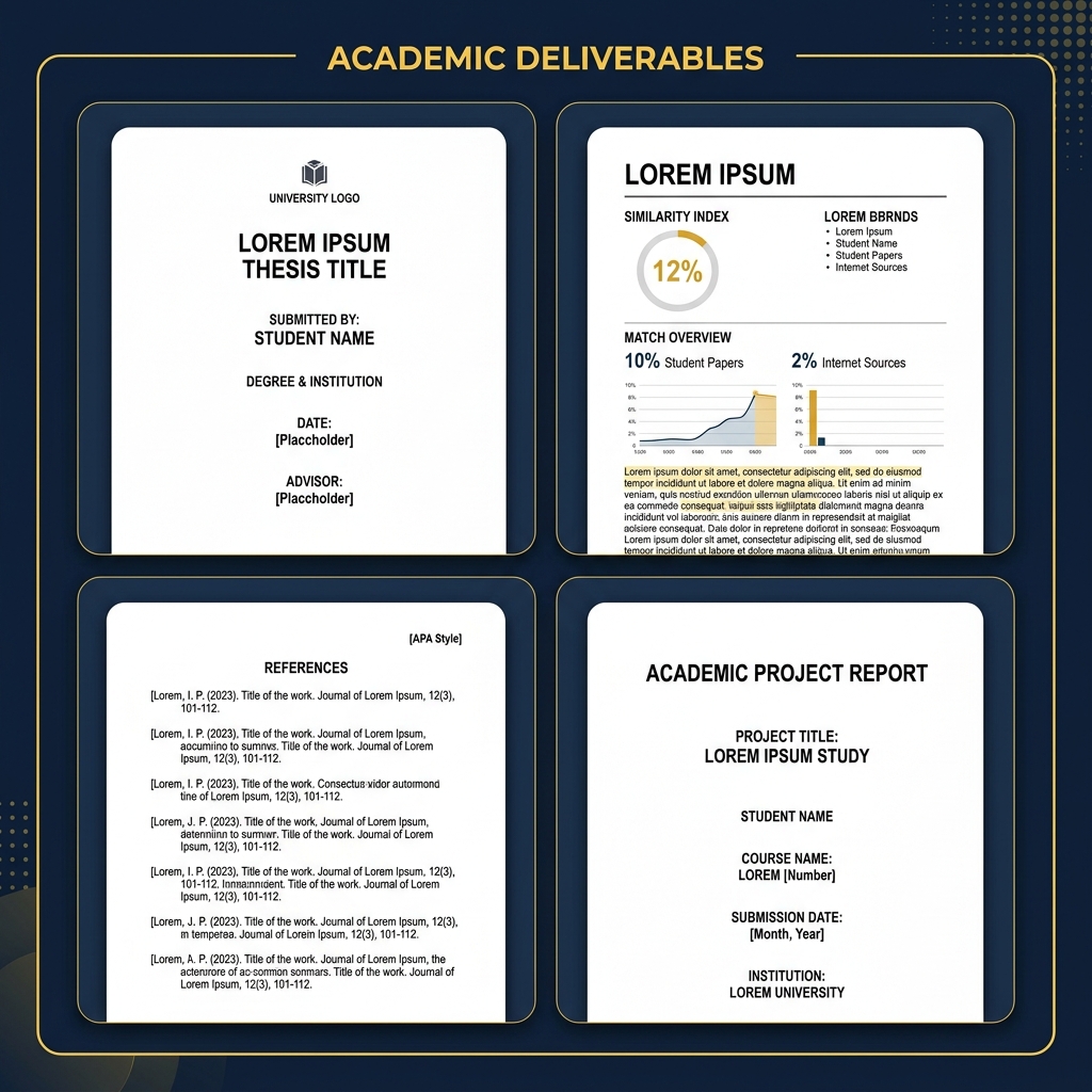 Sample academic deliverables